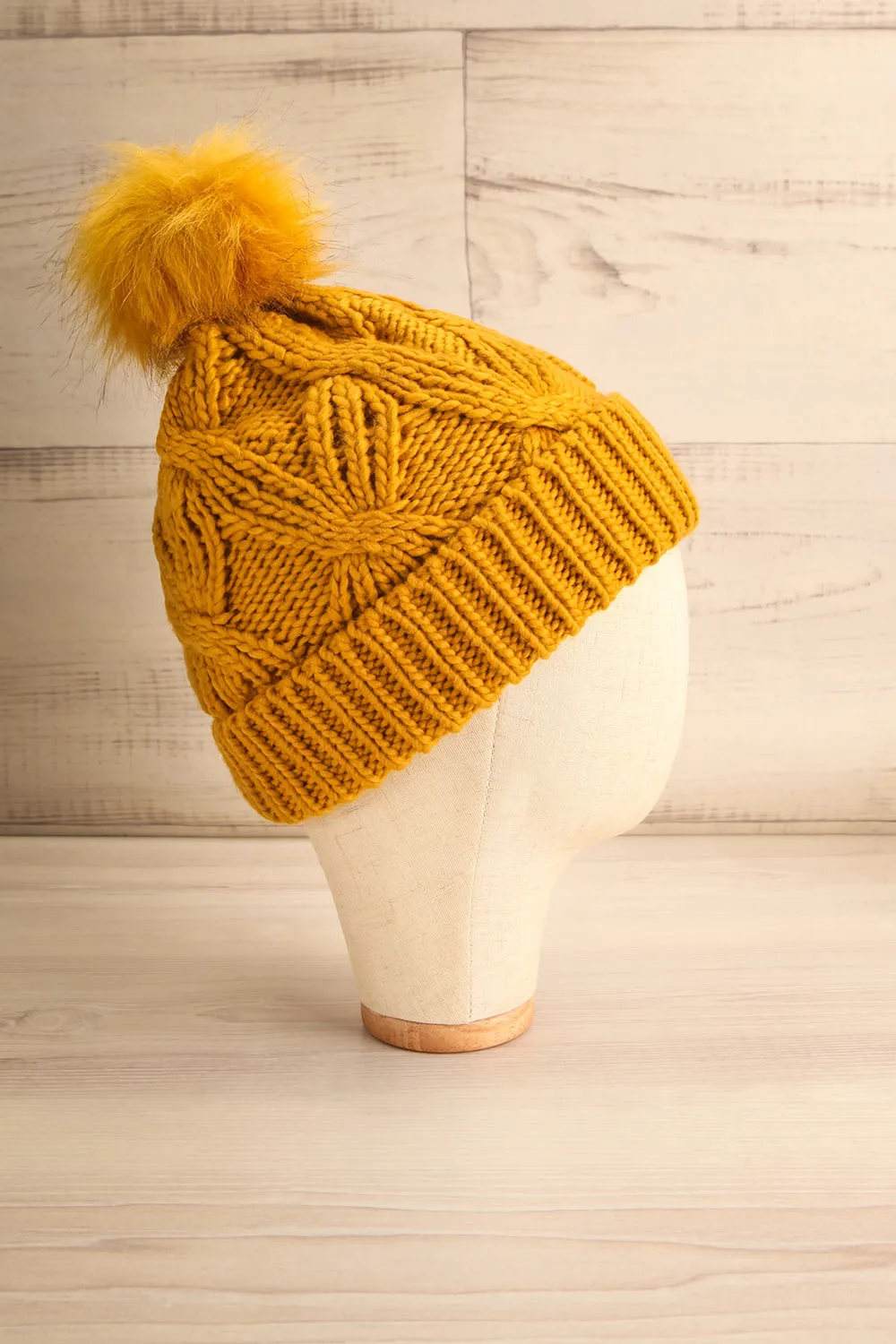 Muscaa Mustard | Knit Tuque w/ Pompom