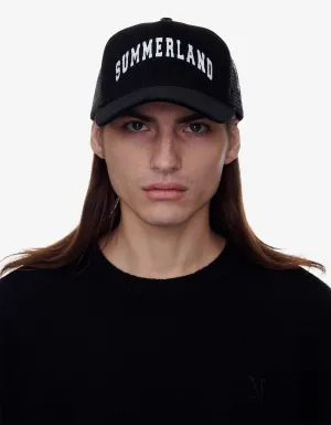 Nahmias Black Summerland Corduroy Trucker Hat