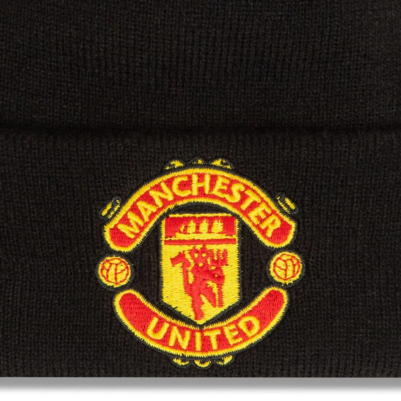 New Era Kids Manchester United FC Cuff Beanie Hat - Black