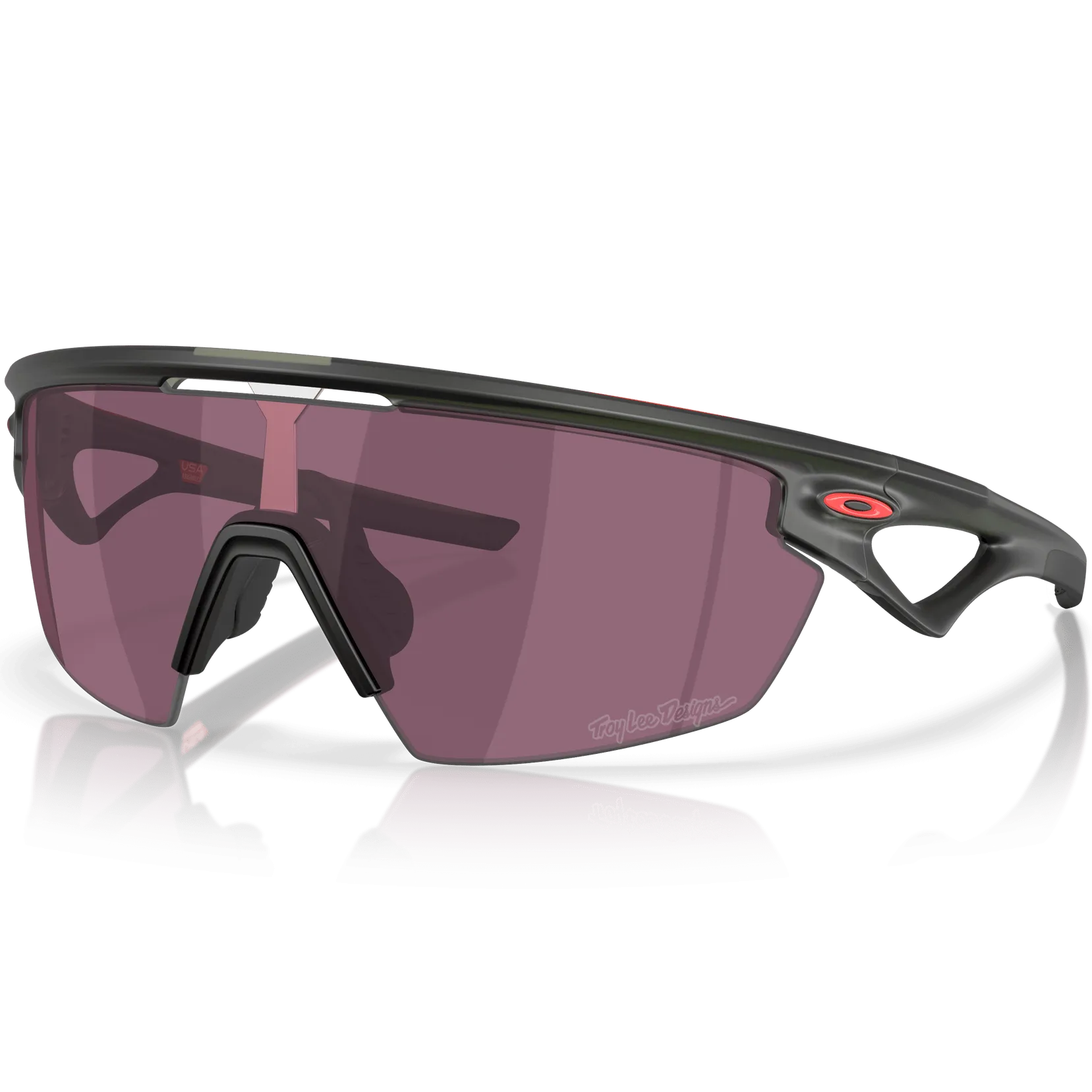 Oakley Sphaera Troy Lee Design sunglasses - Matte Olive Ink Prizm Road Black