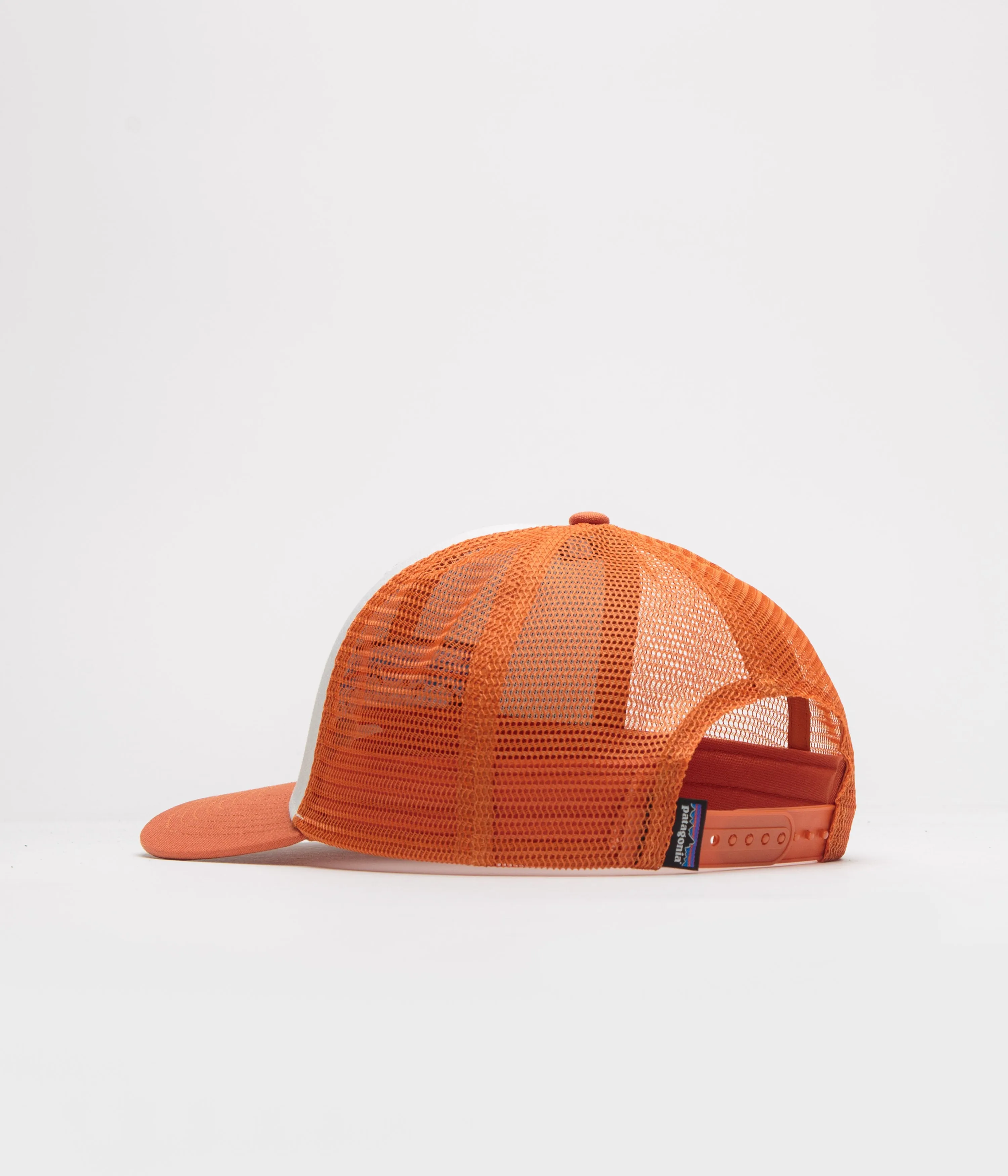 Patagonia P-6 Logo Trucker Cap - White / Redtail Rust