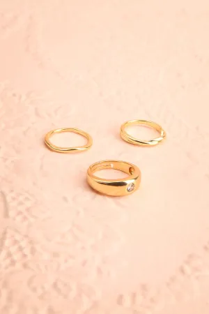 Pigeon | Set of 3 Golden Rings