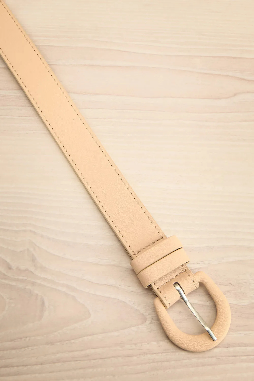 Premier Cercle Beige | Faux-Leather Belt