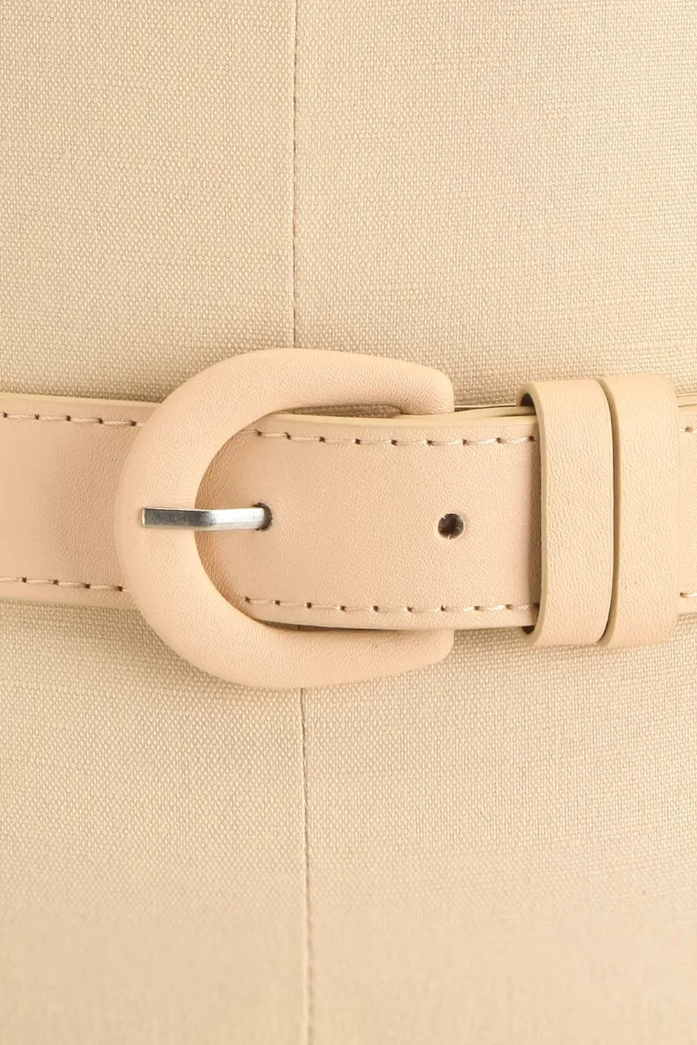 Premier Cercle Beige | Faux-Leather Belt