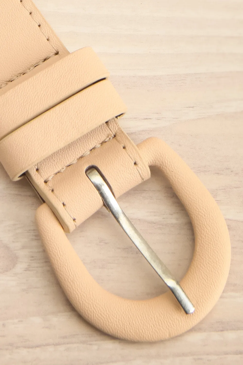 Premier Cercle Beige | Faux-Leather Belt