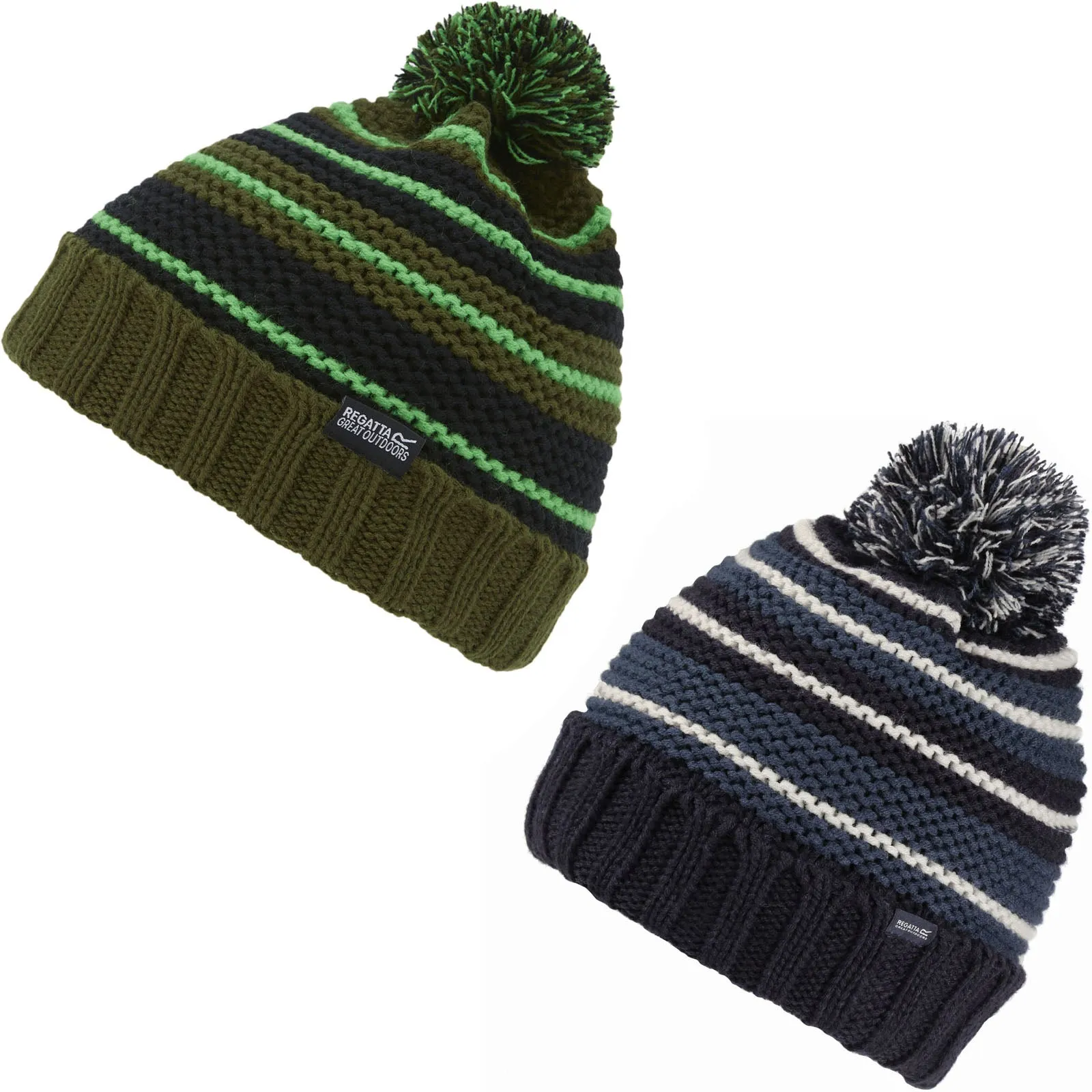 Regatta Kids Davin VI Chunky Knit Fleece Lined Bobble Hat