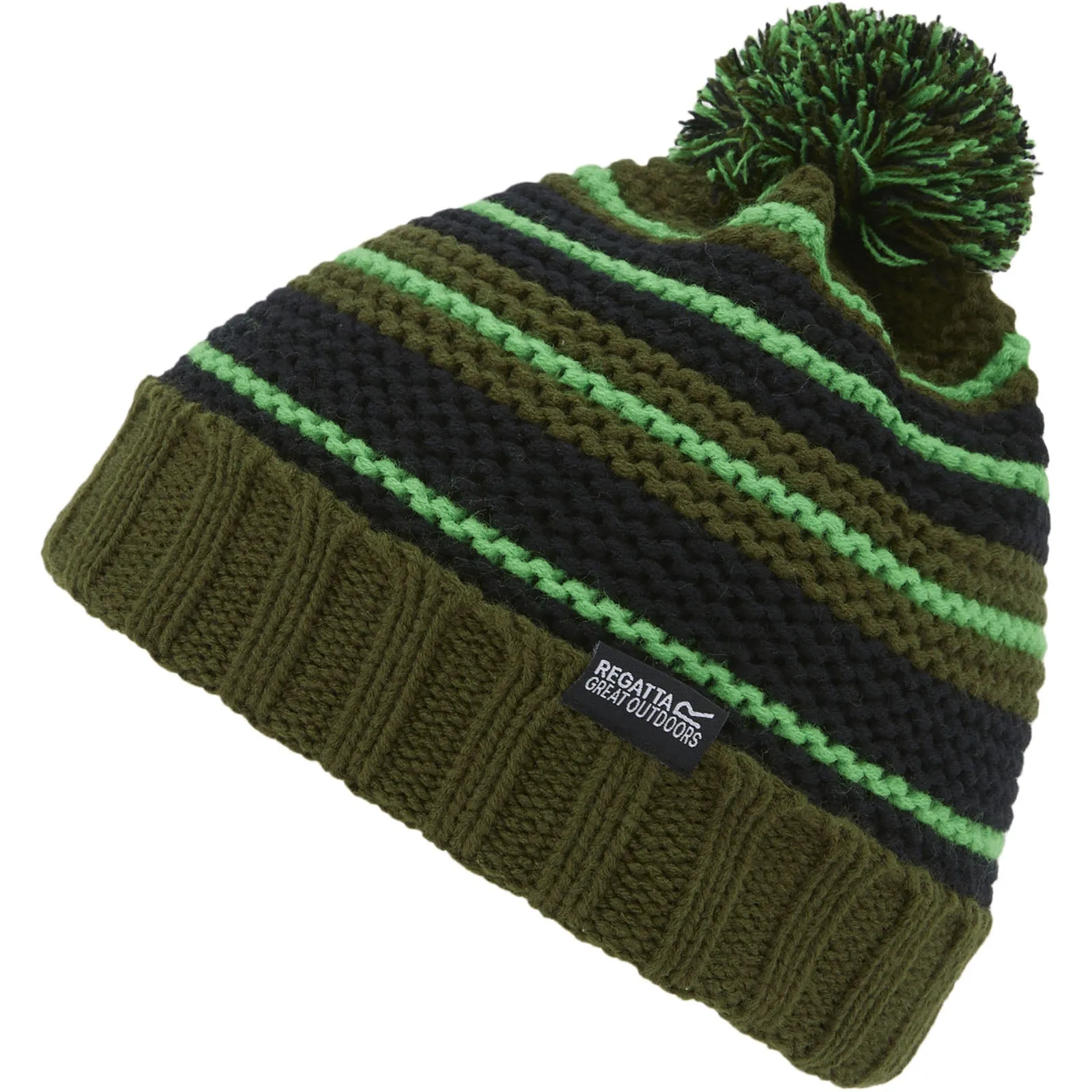 Regatta Kids Davin VI Chunky Knit Fleece Lined Bobble Hat