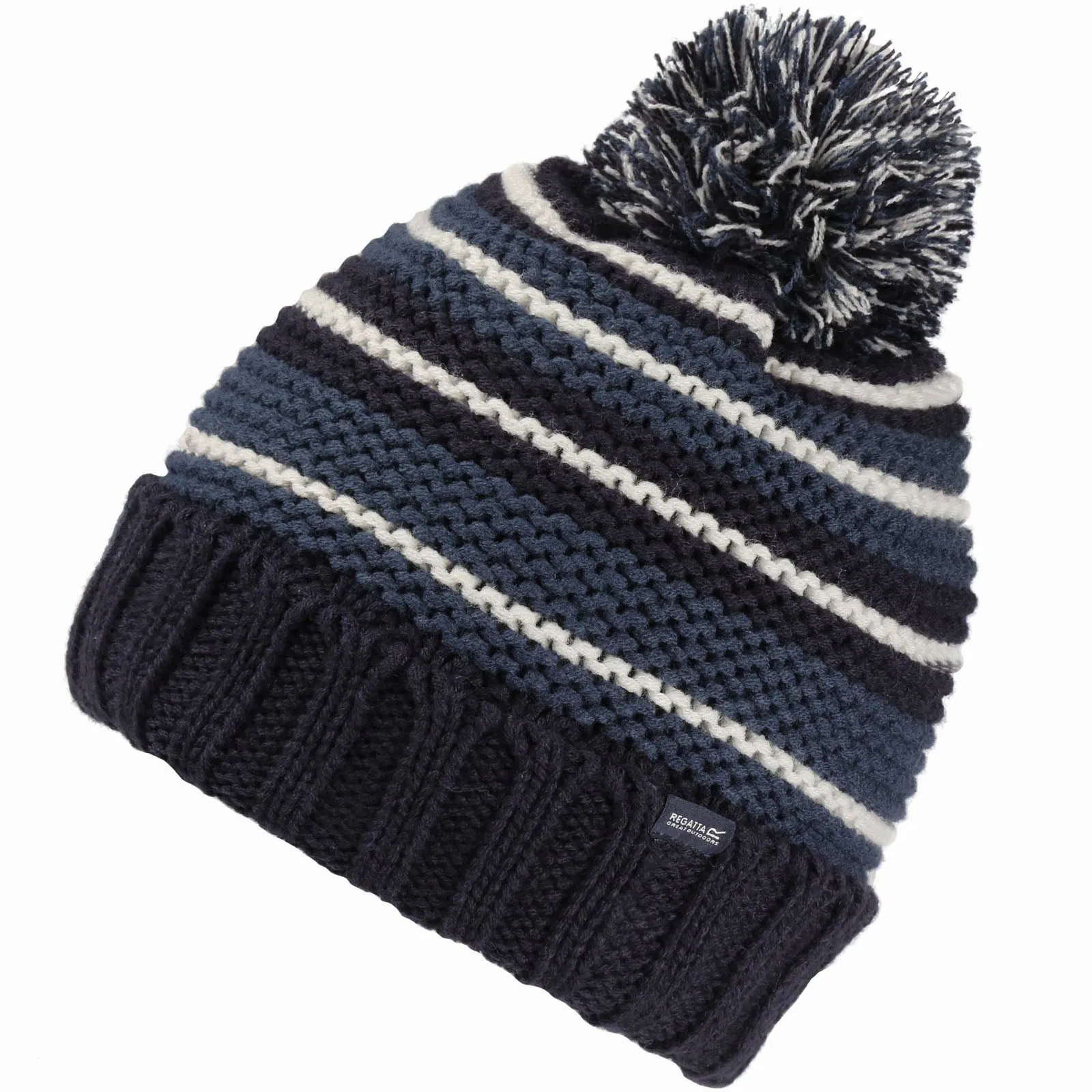 Regatta Kids Davin VI Chunky Knit Fleece Lined Bobble Hat