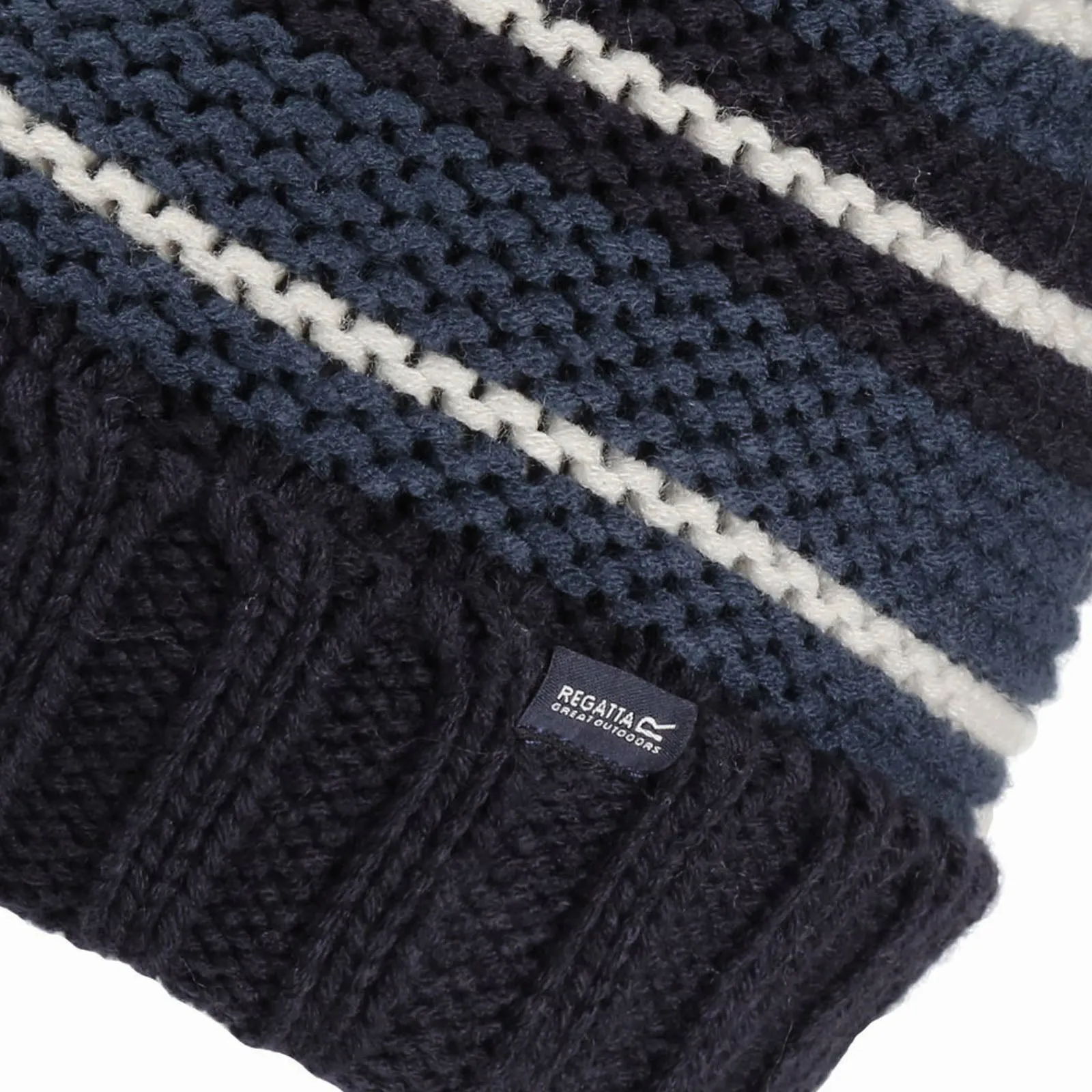 Regatta Kids Davin VI Chunky Knit Fleece Lined Bobble Hat