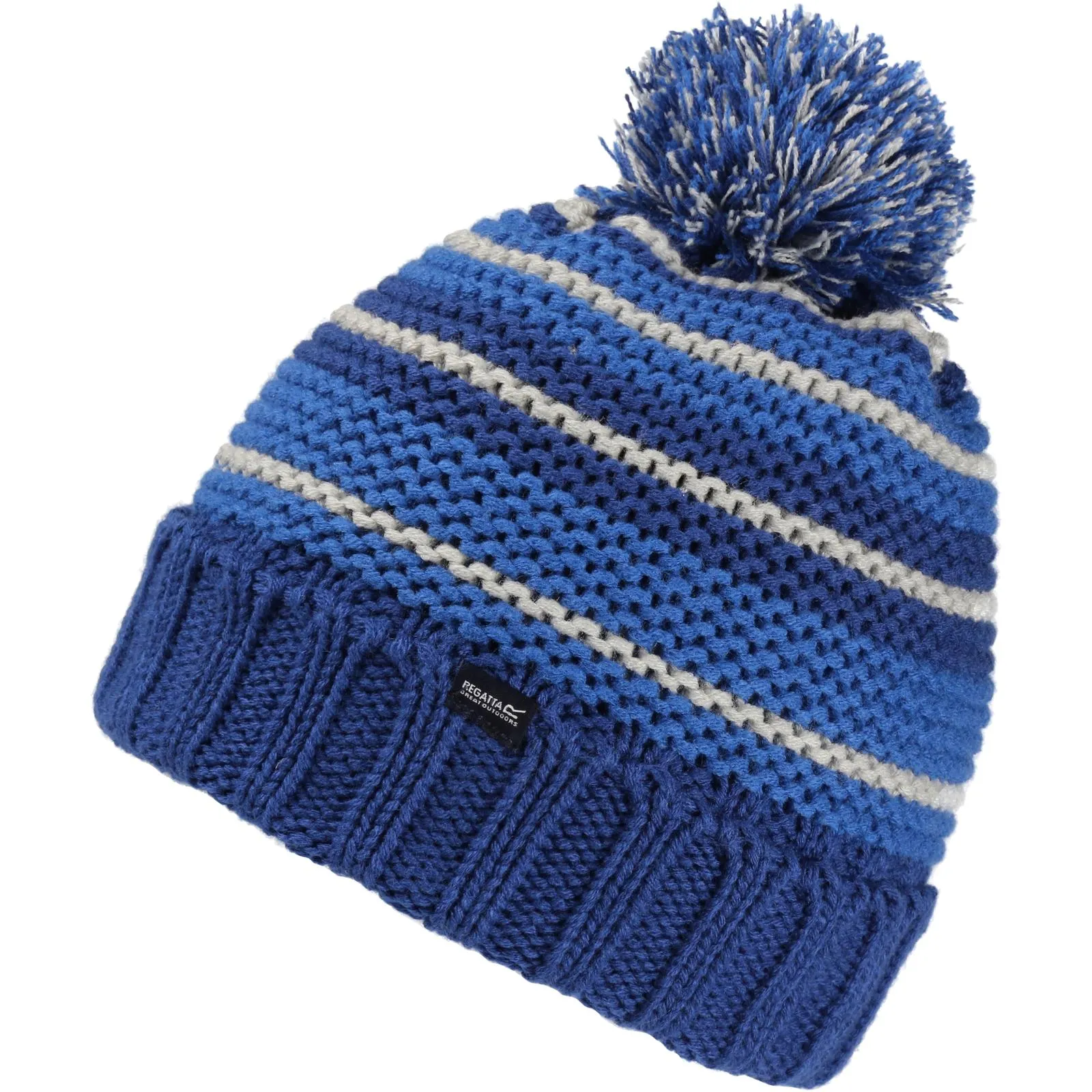 Regatta Kids Davin VI Chunky Knit Fleece Lined Bobble Hat