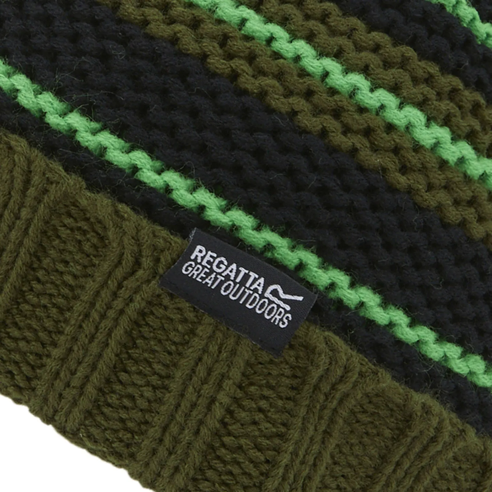 Regatta Kids Davin VI Chunky Knit Fleece Lined Bobble Hat