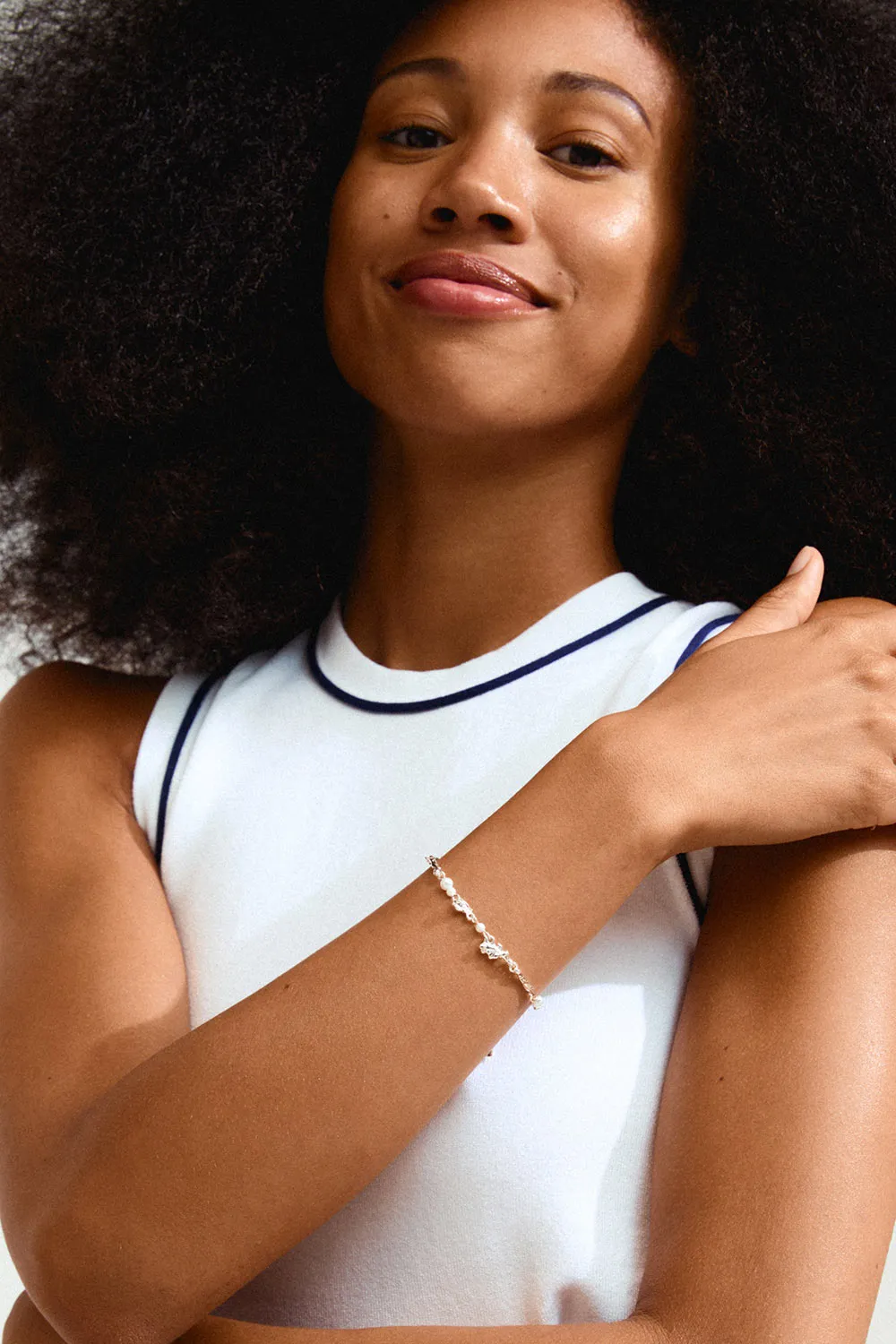 Sloann Silver | Organic Bracelet w/ Pearls & Beads