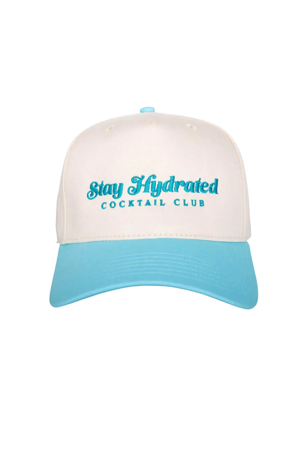 Stay Hydrated Trucker Hat for Women in Aqua/Tan | KDC-BC-1117-AQUA-TAN