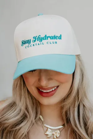 Stay Hydrated Trucker Hat for Women in Aqua/Tan | KDC-BC-1117-AQUA-TAN