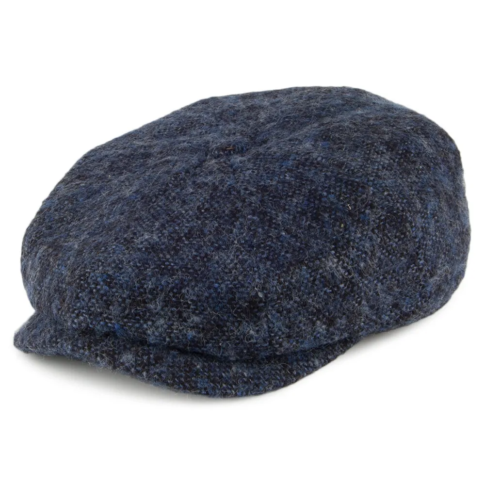 Stetson Hatteras Donegal Tweed Newsboy Cap - Blue