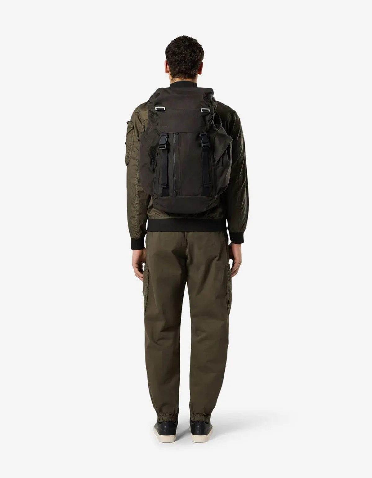 Stone Island Grey Resin Treated Cordura Backpack