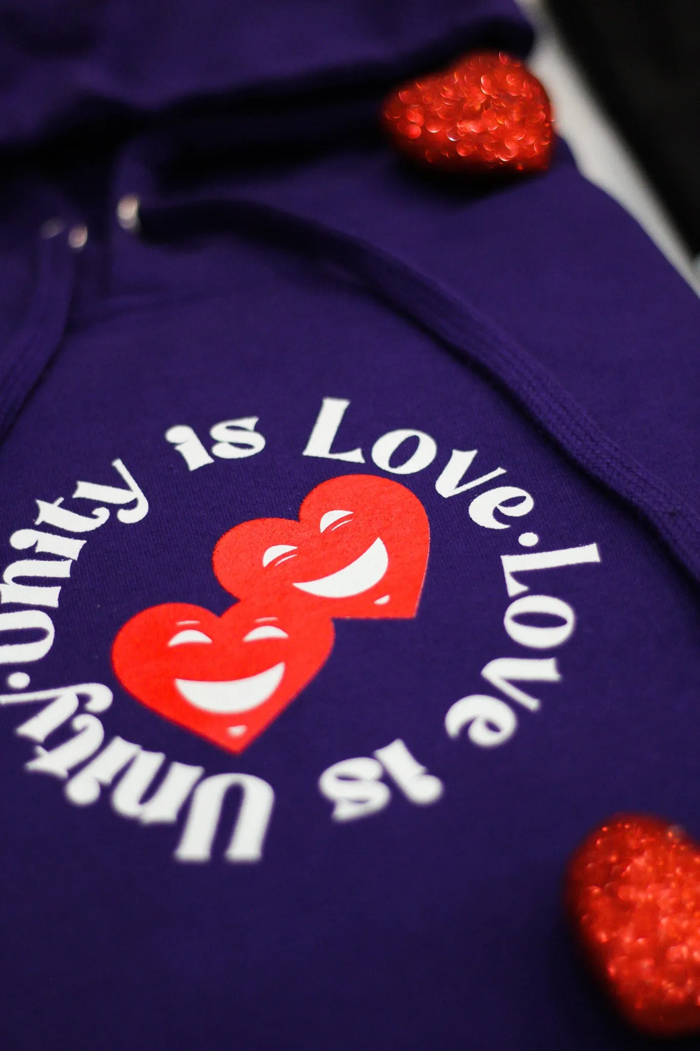 UNITY IS LOVE PULLOVER HOODIE "VIOLET"