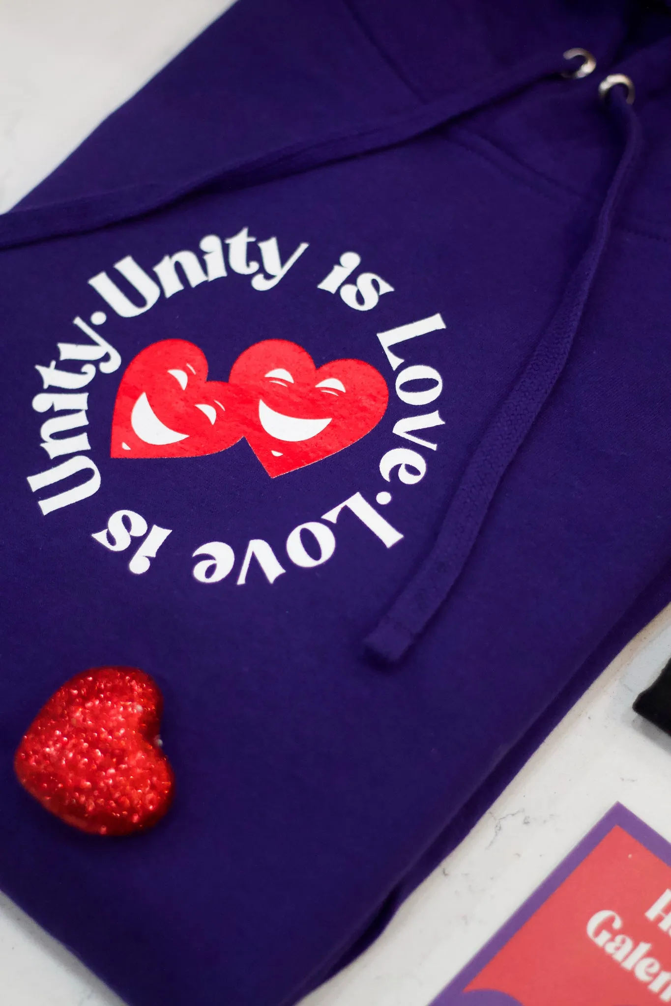 UNITY IS LOVE PULLOVER HOODIE "VIOLET"