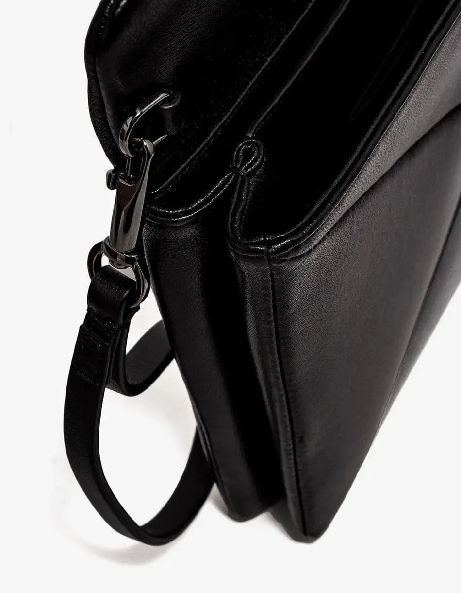Valentino Black One Stud Nappa Clutch Bag