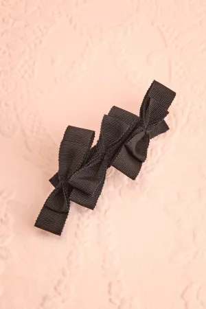 Venti Black | Ribbon Hair Clip