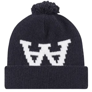 Wood Wood Kai AA Kids Pom Pom Jacquard Beanie Navy