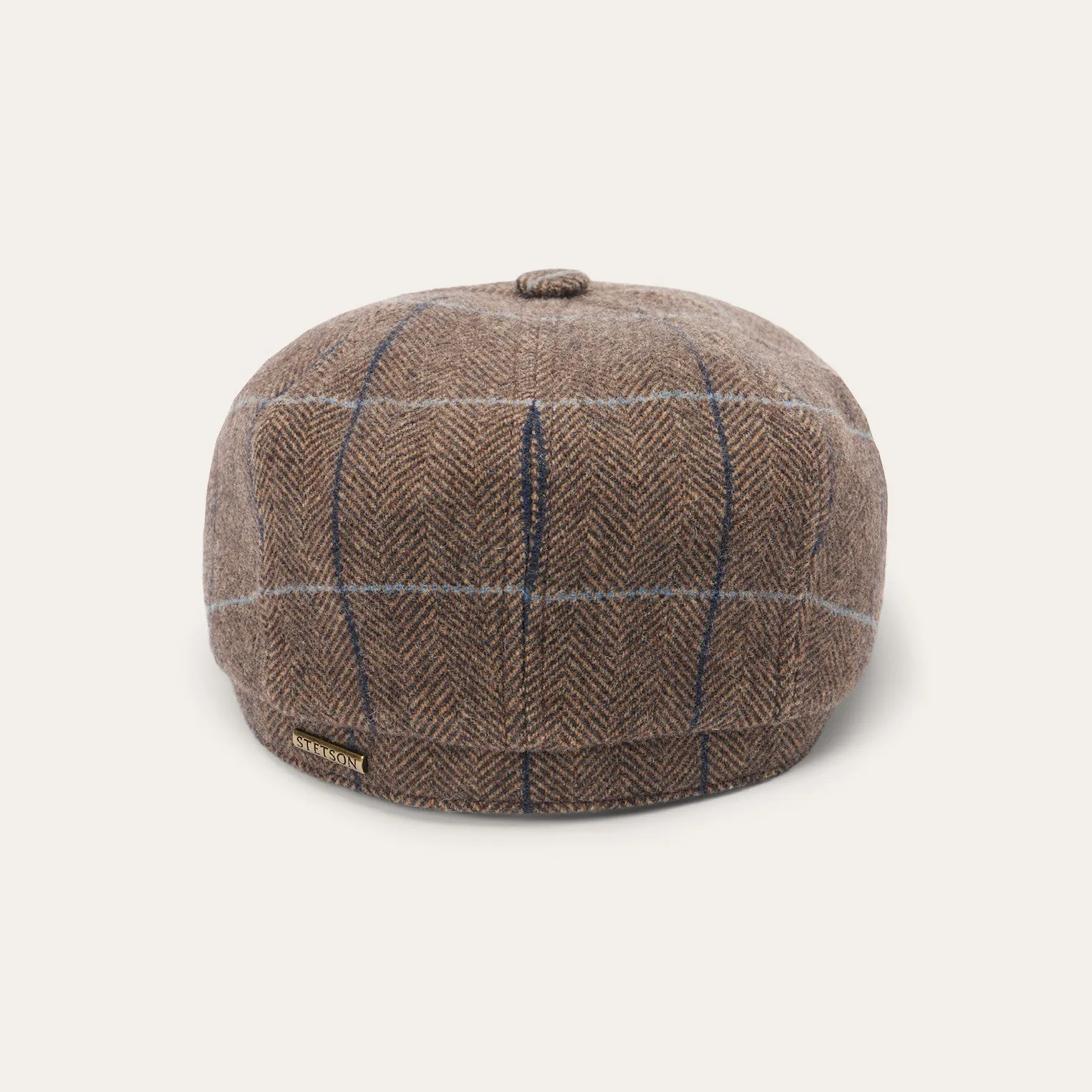 Wool Herringbone Hatteras Cap -STETSON