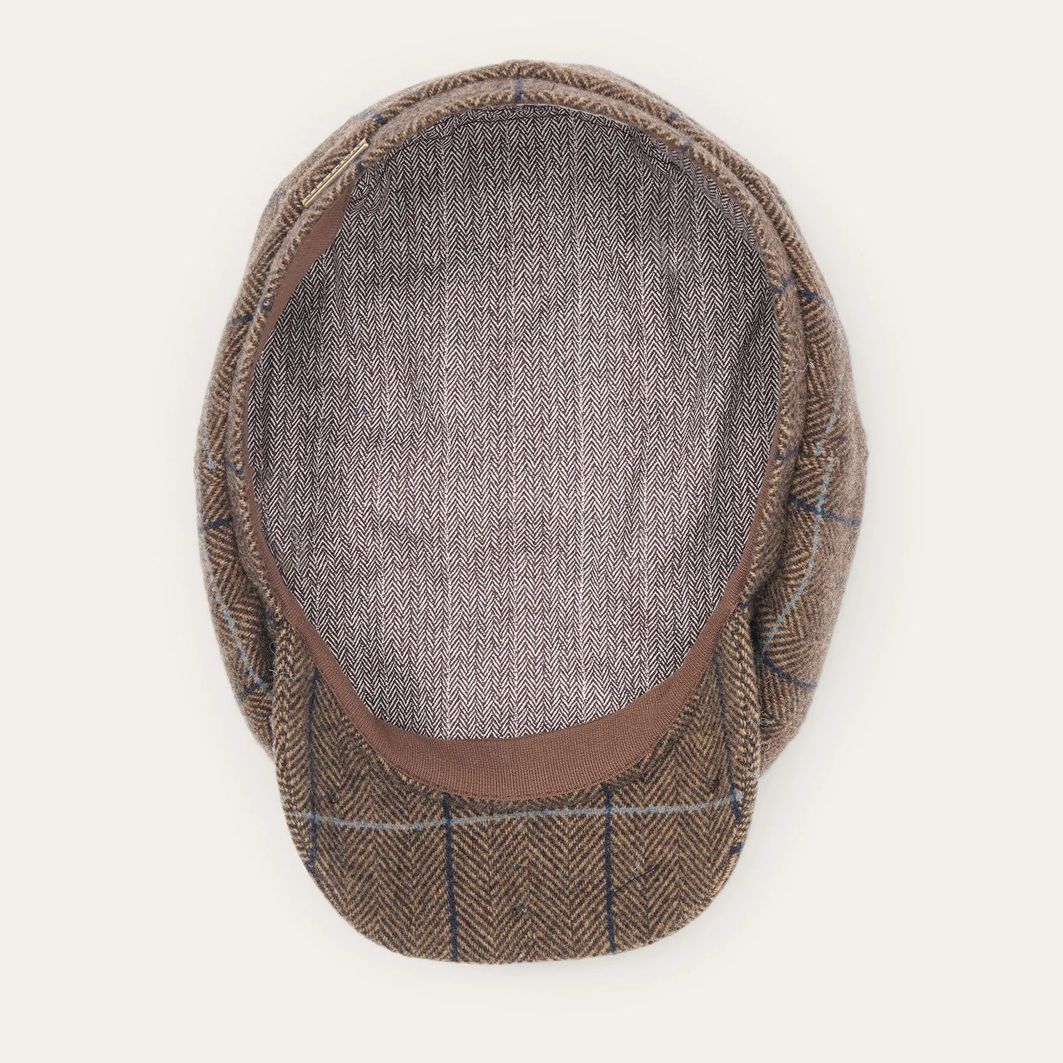 Wool Herringbone Hatteras Cap -STETSON